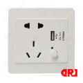Electrical Dual Port 5v Usb Socket / Outlet Faceplate For Usb Cable
